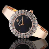  Shop Authentic Swarovski Crystal Rose Black Dial Rose Gold Steel Strap Watch for Women - 5484050 - Luxxuri