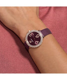  Shop Authentic Swarovski Crystal Frost Red Dial Red Leather Strap Watch for Women - 5484064 - Luxxuri