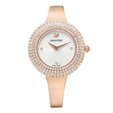  Shop Authentic Swarovski Crystal Rose Silver Dial Rose Gold Steel Strap Watch for Women - 5484073 - Luxxuri