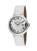  Shop Authentic Cartier Ballon Bleu de Cartier Silver Dial White Leather Strap Watch for Women - W6920087 - Luxxuri