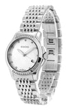  Shop Authentic Gucci G Timeless Diamonds Mother of Pearl Dial Silver Steel Strap Watch For Women - YA126510 - Luxxuri