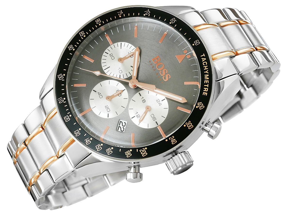  Shop Authentic Hugo Boss Trophy Chronograph Grey Dial Silver Steel Strap Watch for Men - 1513634 - Luxxuri