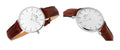  Shop Authentic Daniel Wellington Classic Petite St Mawes White Dial Brown Leather Strap Watch For Women - DW00100187 - Luxxuri
