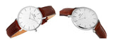  Shop Authentic Daniel Wellington Classic Petite St Mawes White Dial Brown Leather Strap Watch For Women - DW00100187 - Luxxuri