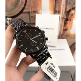  Shop Authentic Emporio Armani Chronograph Black Dial Black Steel Strap Watch For Men - AR1934 - Luxxuri