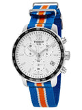  Shop Authentic Tissot Quickster Chronograph NBA New York Kicks White Dial Multicolored Nato Strap Watch For Men - T095.417.17.037.06 - Luxxuri
