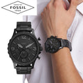  Shop Authentic Fossil Forrester Chronograph Black Dial Black Steel Strap Watch for Men - FS5697 - Luxxuri