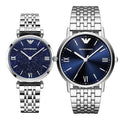  Shop Authentic Emporio Armani Kappa Quartz Blue Dial Silver Steel Strap Watch For Men - AR80010 - Luxxuri