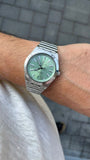  Shop Authentic Breitling Chronomat Automatic 36 Green Dial Silver Steel Strap Watch for Women - A10380101L1A1 - Luxxuri