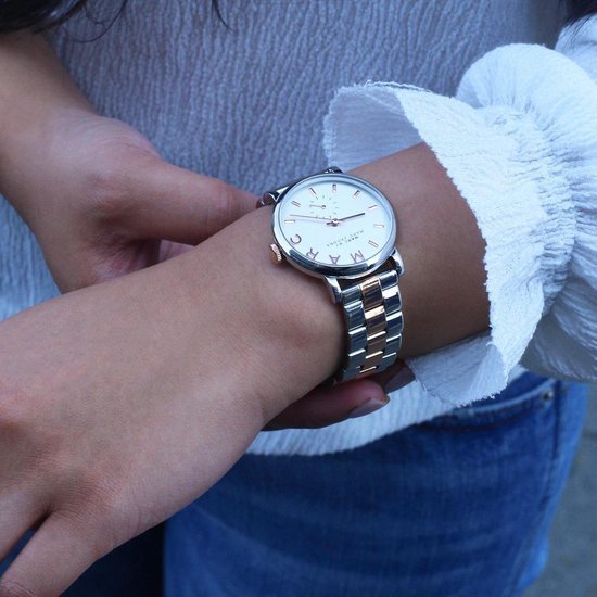  Shop Authentic Marc Jacobs Baker White Dial Two Tone Steel Strap Watch for Women - MBM3312 - Luxxuri