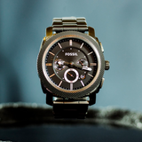  Shop Authentic Fossil Machine Chronograph Black Dial Grey Steel Strap Watch for Men - FS4662 - Luxxuri