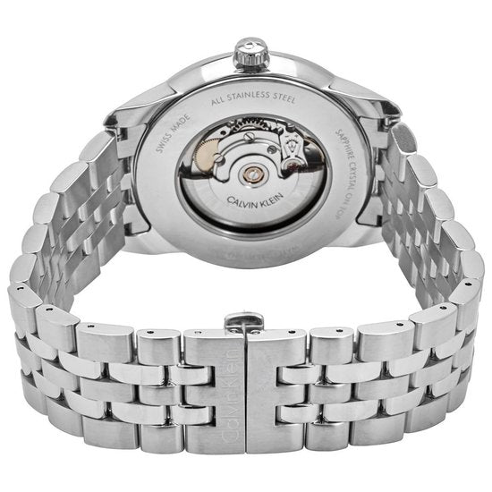  Shop Authentic Calvin Klein Infinity Automatic Silver Dial Silver Steel Strap Watch for Men - K5S34146 - Luxxuri