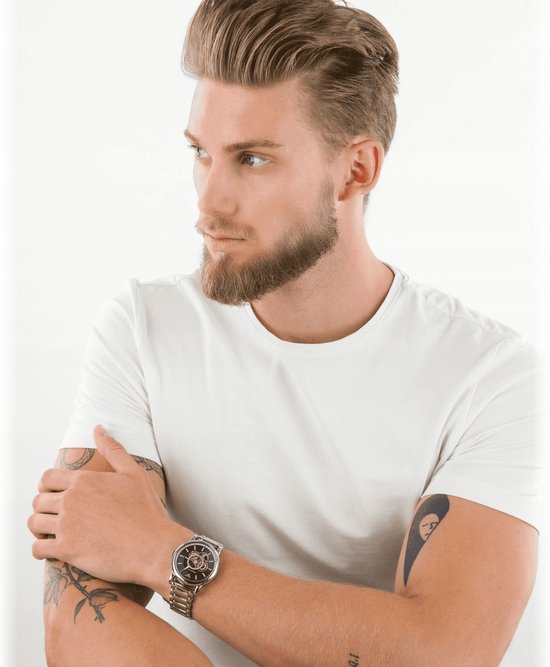  Shop Authentic Emporio Armani Luigi Chronograph Skeleton Blue Dial Silver Steel Strap Watch For Men - AR60036 - Luxxuri