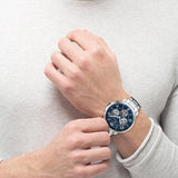  Shop Authentic Tommy Hilfiger Keagan Blue Dial Silver Steel Strap Watch for Men - 1791293 - Luxxuri