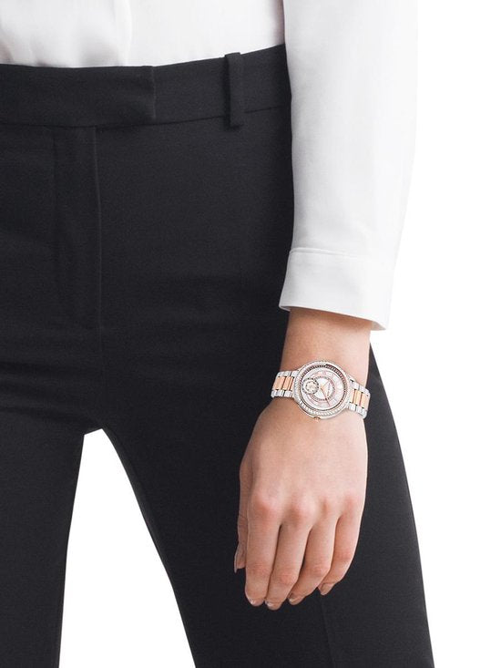  Shop Authentic Michael Kors Madelyn Silver Dial Two Tone Steel Strap Watch for Women - MK6288 - Luxxuri