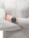  Shop Authentic Diesel Mega Chief Chronograph Blue Dial Black Steel Strap Watch For Men - DZ4329 - Luxxuri