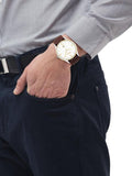  Shop Authentic Hugo Boss Classic White Dial Brown Leather Strap Watch for Men - 1513486 - Luxxuri