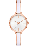  Shop Authentic Michael Kors Jaryn Analog White Dial Two Tone Steel Strap Watch For Women - MK4342 - Luxxuri