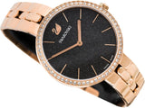 Shop Authentic Swarovski Cosmopolitan Black Dial Rose Gold Steel Strap Watch for Women - 5517797 - Luxxuri