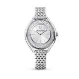  Shop Authentic Swarovski Crystalline Aura Silver Dial Silver Steel Strap Watch for Women - 5519462 - Luxxuri