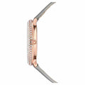 Swarovski Crystal Frost Grey Dial Grey Leather Strap Watch for Women - 5484067