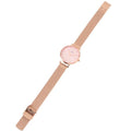 Shop Authentic Daniel Wellington Petite Melrose Pink Dial Rose Gold Mesh Strap Watch For Women - DW00100368 - Luxxuri