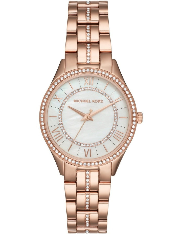  Shop Authentic Michael Kors Lauryn Mother of Pearl Dial Rose Gold Steel Strap Watch for Women - MK3716 - Luxxuri