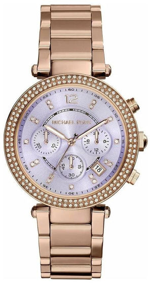  Shop Authentic Michael Kors Parker Purple Dial Rose Gold Steel Strap Watch for Women - MK6169 - Luxxuri