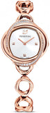  Shop Authentic Swarovski Crystal Flower Silver Dial Rose Gold Steel Strap Watch for Women - 5547626 - Luxxuri