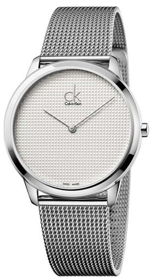  Shop Authentic Calvin Klein Minimal White Dial Silver Mesh Bracelet Watch for Women - K3M2212Y - Luxxuri