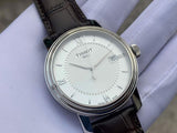  Shop Authentic Tissot T Classic Bridgeport Silver Dial Brown Leather Strap Watch For Men - T097.410.16.038.00 - Luxxuri
