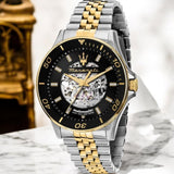  Shop Authentic Maserati SFIDA Automatic Skeleton Black Dial Two Tone Steel Strap Watch For Men - R8823140010 - Luxxuri