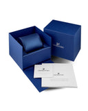  Shop Authentic Swarovski Passage Chrono Crystal Blue Dial Blue Leather Strap Watch for Women - 5580342 - Luxxuri