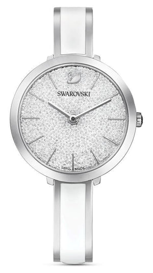  Shop Authentic Swarovski Crystalline Delight Silver Dial Two Tone Steel Strap Watch for Women - 5580537 - Luxxuri