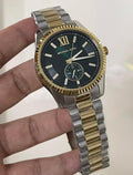  Shop Authentic Michael Kors Lexington Quartz Green Dial Two Tone Steel Strap Watch For Men - MK9063 - Luxxuri