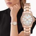  Shop Authentic Michael Kors Camille Quartz Mother of Pearl White Dial Rose Gold Steel Strap Watch For Women - MK7364 - Luxxuri