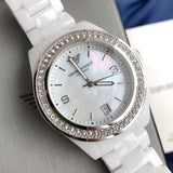  Shop Authentic Emporio Armani Ceramica White Mother of Pearl Dial Stainless Steel Strap Watch For Women - AR1426 - Luxxuri