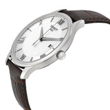  Shop Authentic Tissot T Classic Tradition Silver Dial Brown Leather Strap Watch For Men - T063.610.16.038.00 - Luxxuri