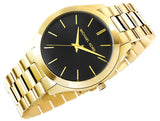  Shop Authentic Michael Kors Slim Runway Quartz Black Dial Gold Steel Strap Watch For Men - MK8621 - Luxxuri