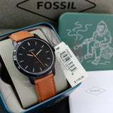  Shop Authentic Fossil The Minimalist Black Dial Brown Leather Strap Watch for Men - FS5305 - Luxxuri