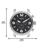  Shop Authentic Fossil Nate Chronograph Black Dial Silver Steel Strap Watch for Men - JR1353 - Luxxuri