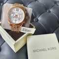  Shop Authentic Michael Kors Lexington Chronograph White Dial Rose Gold Steel Strap Watch For Women - MK8313 - Luxxuri