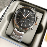  Shop Authentic Fossil Townsman Chronograph Grey Dial Silver Steel Strap Watch for Men - FS5407 - Luxxuri