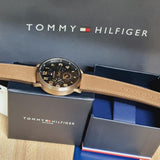  Shop Authentic Tommy Hilfiger Briggs Chronograph Black Dial Brown Leather Strap Watch for Men - 1791425 - Luxxuri