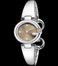  Shop Authentic Gucci Guccissima Quartz Diamonds Brown Dial Silver Steel Strap Watch For Women - YA134503 - Luxxuri