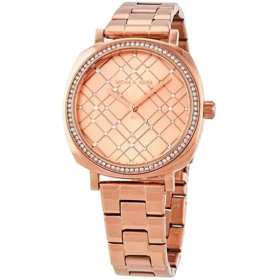  Shop Authentic Michael Kors Nia Quartz Rose Gold Dial Rose Gold Steel Strap Watch For Women - MK3990 - Luxxuri