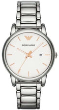  Shop Authentic Emporio Armani Quartz White Dial Silver Steel Strap Watch For Men - AR90000 - Luxxuri