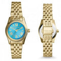  Shop Authentic Michael Kors Lexington Quartz Blue Dial Gold Steel Strap Watch For Women - MK3271 - Luxxuri