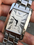  Shop Authentic Emporio Armani Classic White Dial Silver Steel Strap Watch For Men - AR0145 - Luxxuri