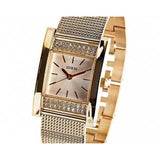  Shop Authentic Guess Nouveau Diamonds Gold Dial Gold Mesh Bracelet Watch for Women - W0127L2 - Luxxuri